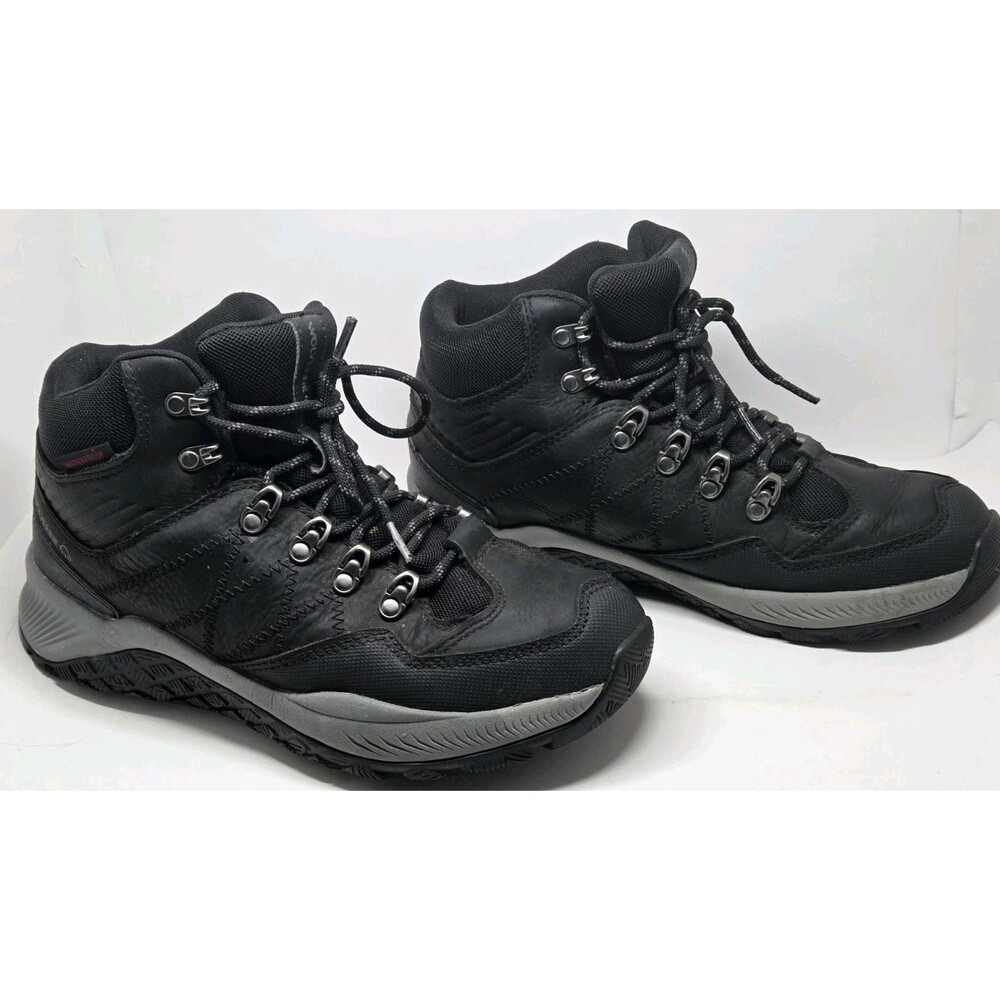 Wolverine Luton Men's Black Waterproof Leather Hiking Work Boots Size 9M W880297